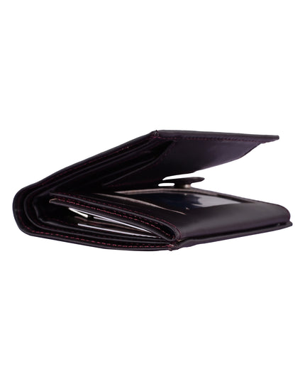Brown And Black Leather Wallet Buffalo Leather Wallet for Men