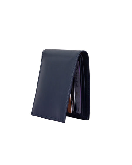 Premium Blue Leather Wallet for Men – 7 Card Slots